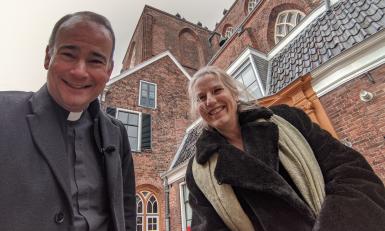 Roderick en Patty Wageman van de Stichting Oude Groninger Kerken