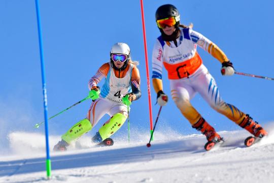 Maaike Bennink op de slalom