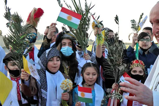Paus ontvangen in Iraaks-Koerdistan