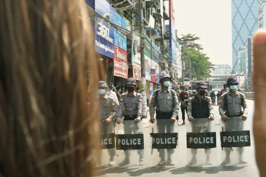 Politie in Myanmar