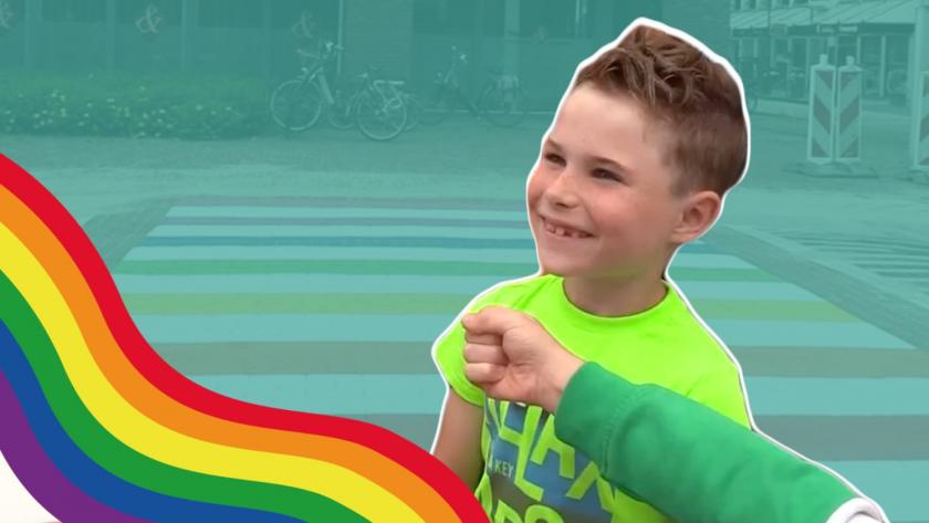 Hoe de 7-jarige Ferre zorgt voor een regenboogzebra in Heeswijk-Dinther