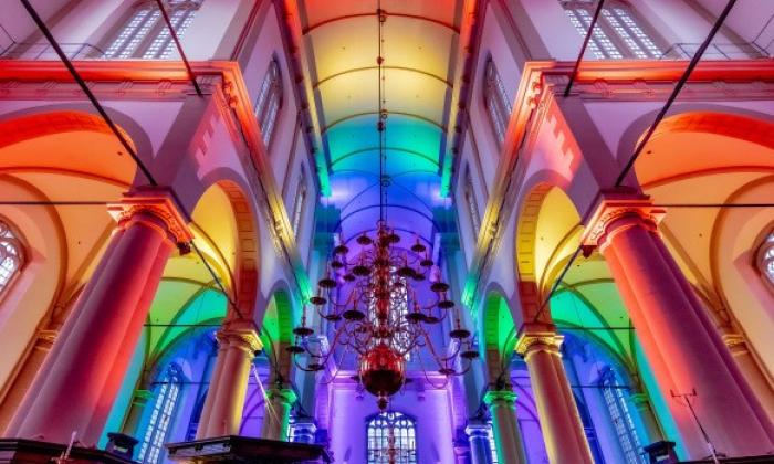 Westerkerk in regenboogkleuren_fotograaf Ben Houdijk